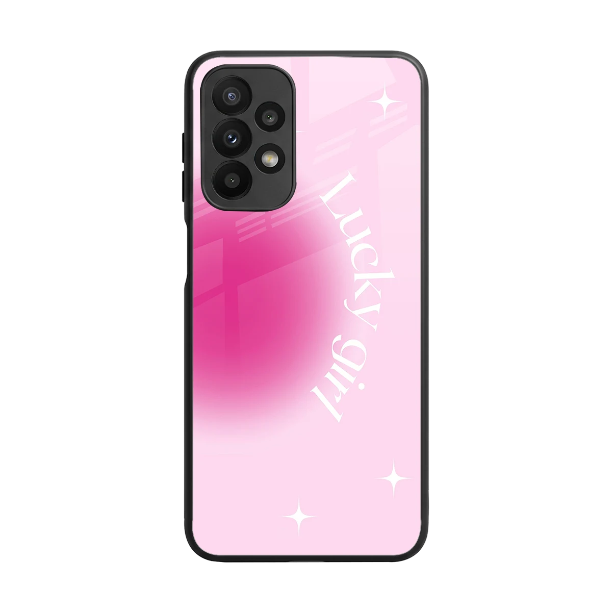 Lucky Girl Aesthetic back phone cover | glass case for samsung galaxy a23