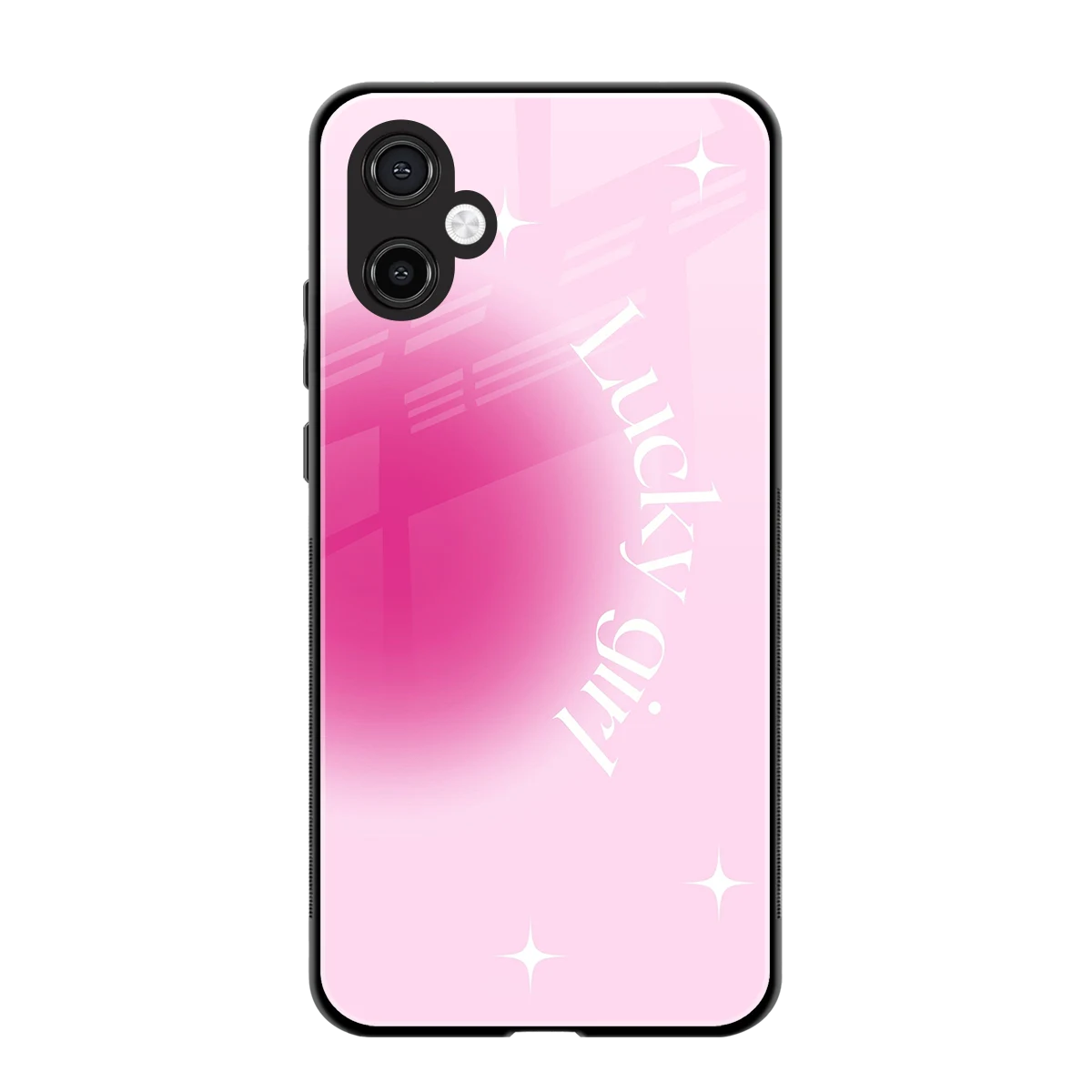 Lucky Girl Aesthetic back phone cover | glass case for samsung galaxy a06 5g