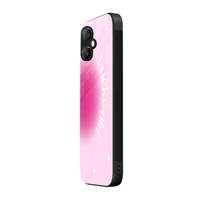Lucky Girl Aesthetic samsung galaxy a06 5g mobile cover | shockproof glass phone case