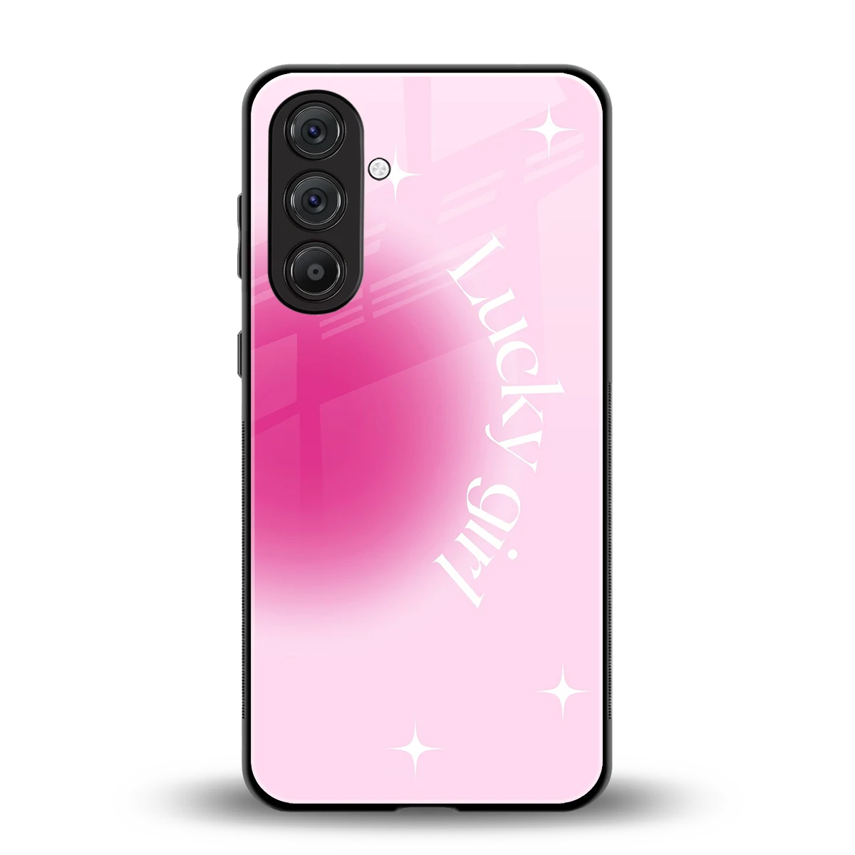 Lucky Girl Aesthetic back phone cover | glass case for samsung galaxy a14 5g