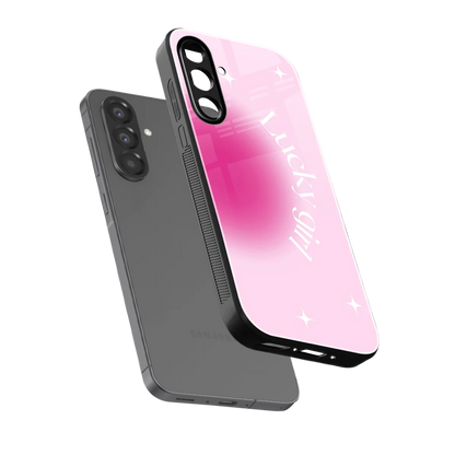 Lucky Girl Aesthetic sleek samsung galaxy a17 5g cover with tempered glass back and TPU edges