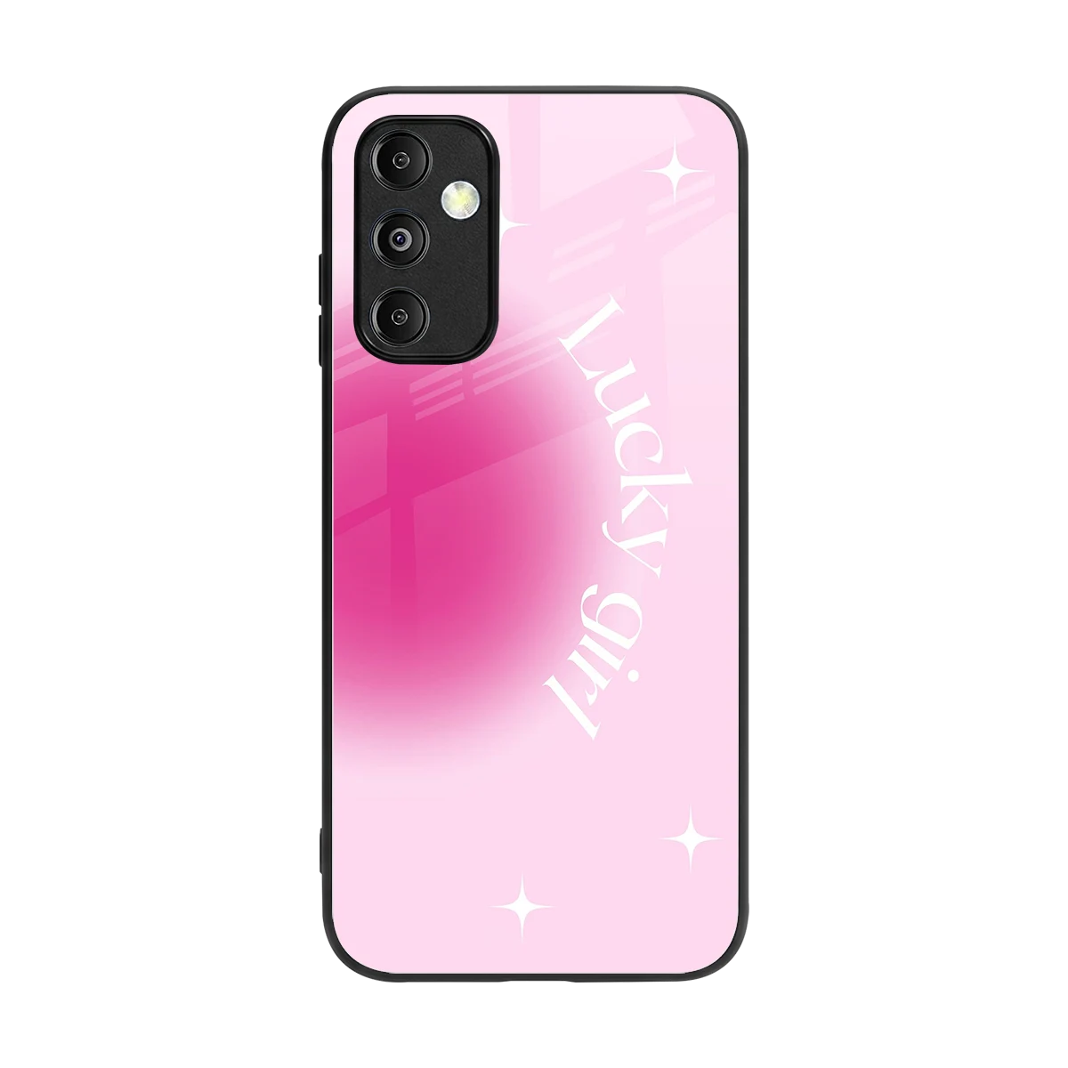 Lucky Girl Aesthetic back phone cover | glass case for samsung galaxy m14 5g