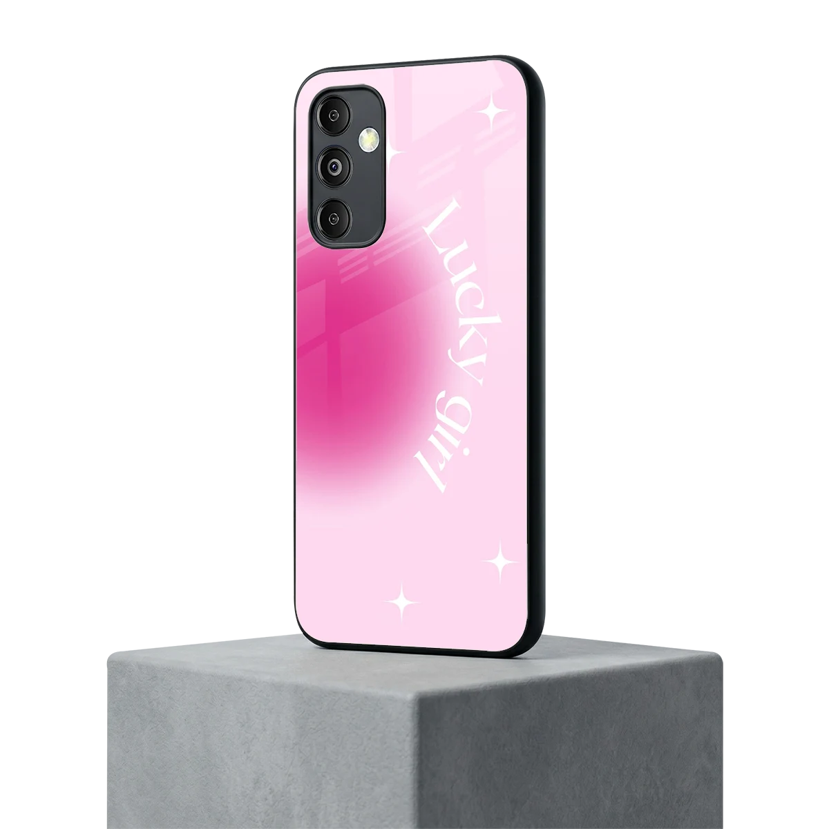 Lucky Girl Aesthetic samsung galaxy m14 5g mobile cover | shockproof glass phone case