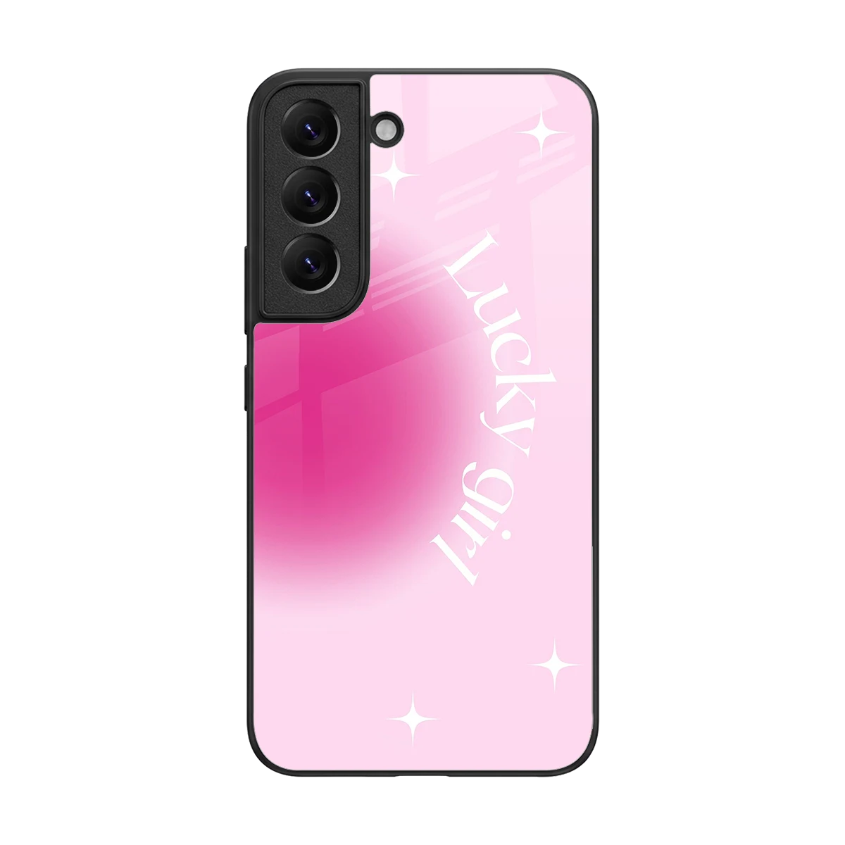 Lucky Girl Aesthetic back phone cover | glass case for samsung galaxy s22