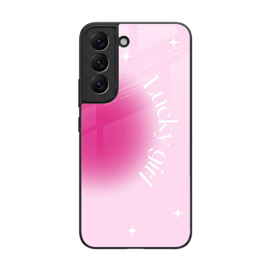 Lucky Girl Aesthetic back phone cover | glass case for samsung galaxy s22