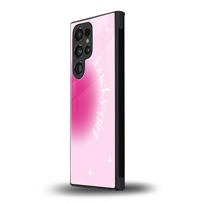 Lucky Girl Aesthetic samsung galaxy s23 ultra mobile cover | shockproof glass phone case