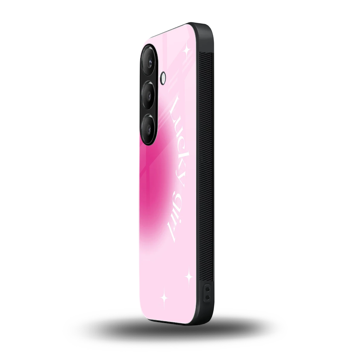 Lucky Girl Aesthetic samsung galaxy s24 plus mobile cover | shockproof glass phone case