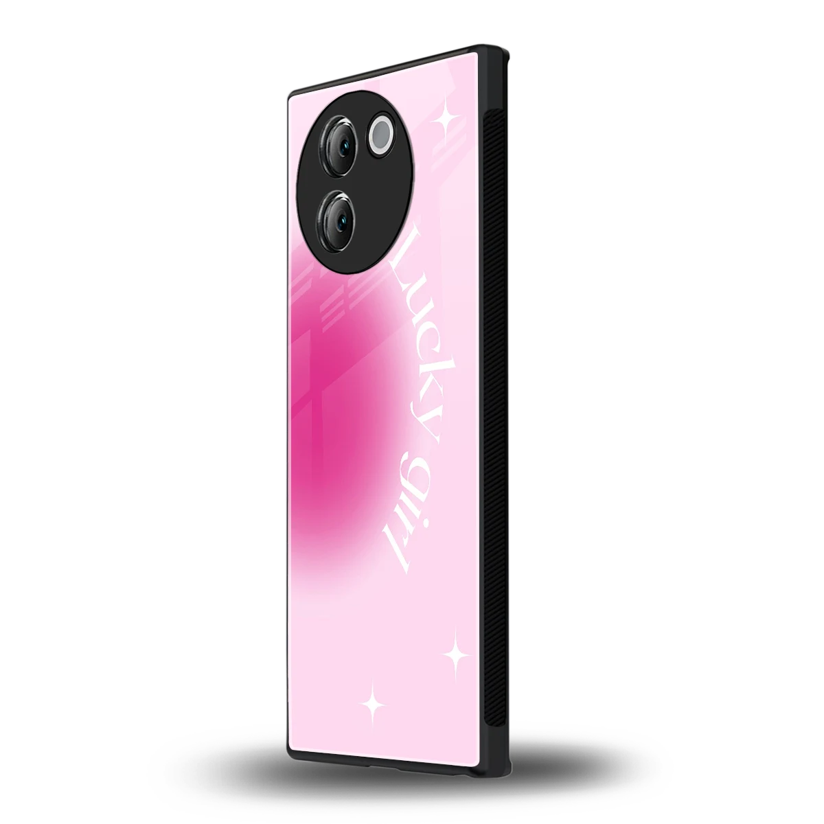 Lucky Girl Aesthetic vivo v30e mobile cover | shockproof glass phone case