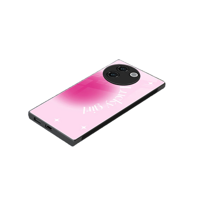 Lucky Girl Aesthetic stylish phone case for vivo v30e | glossy glass and slim fit