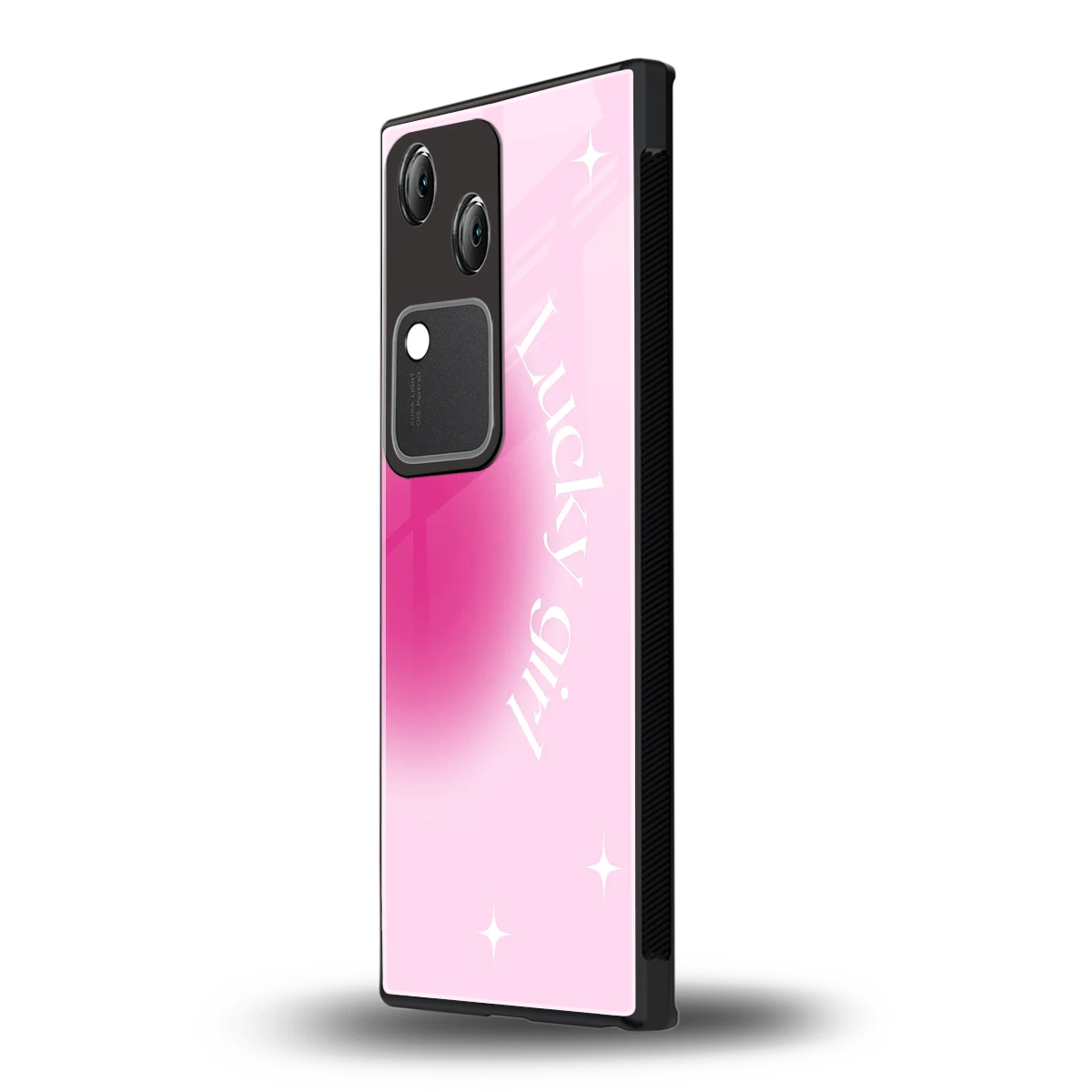 Lucky Girl Aesthetic vivo v30 mobile cover | shockproof glass phone case