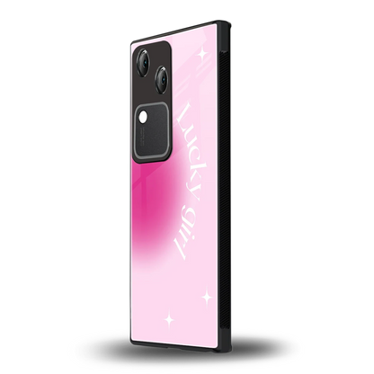 Lucky Girl Aesthetic vivo v30 mobile cover | shockproof glass phone case