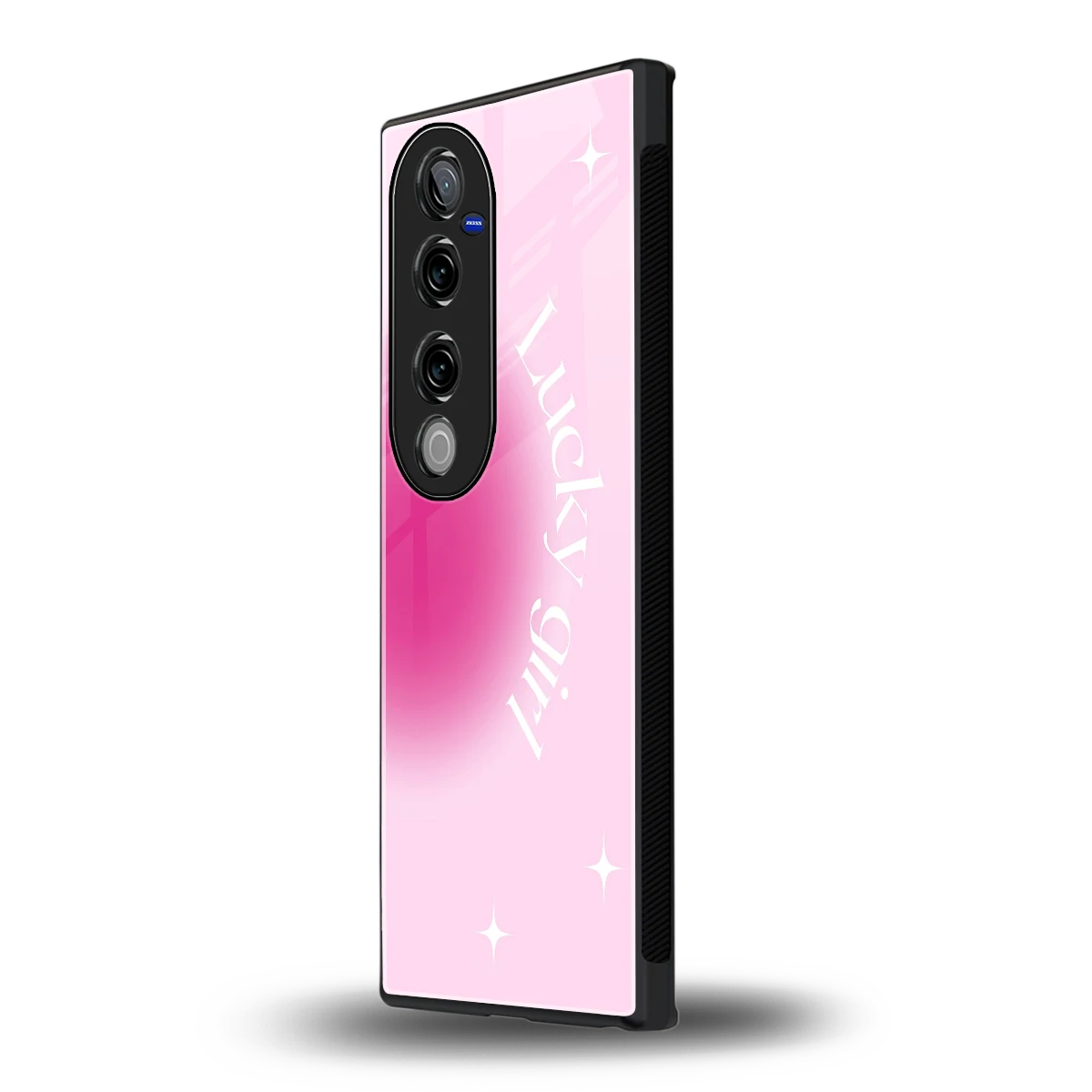 Lucky Girl Aesthetic vivo v40 pro mobile cover | shockproof glass phone case