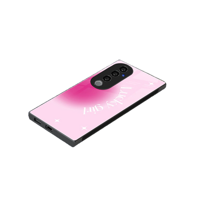 Lucky Girl Aesthetic stylish phone case for vivo v40 pro | glossy glass and slim fit