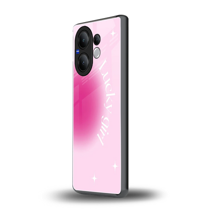Lucky Girl Aesthetic vivo v60 mobile cover | shockproof glass phone case