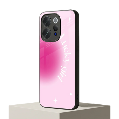 Lucky Girl Aesthetic vivo v70 elite mobile cover | shockproof glass phone case