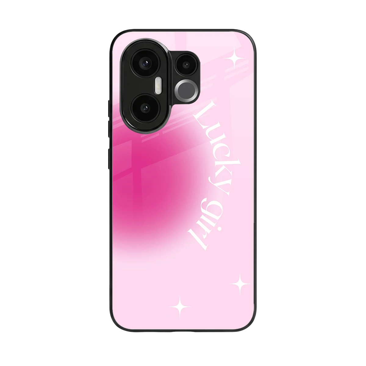 Lucky Girl Aesthetic back phone cover | glass case for vivo x200 fe