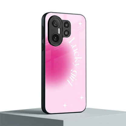 Lucky Girl Aesthetic vivo x200 fe mobile cover | shockproof glass phone case