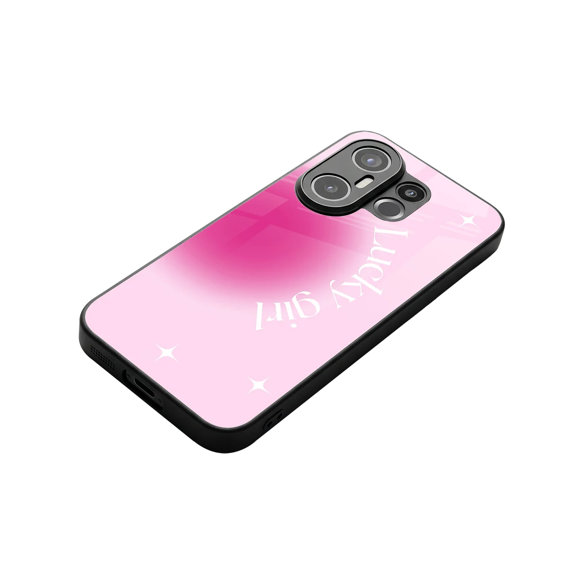 Lucky Girl Aesthetic stylish phone case for vivo x200 fe | glossy glass and slim fit