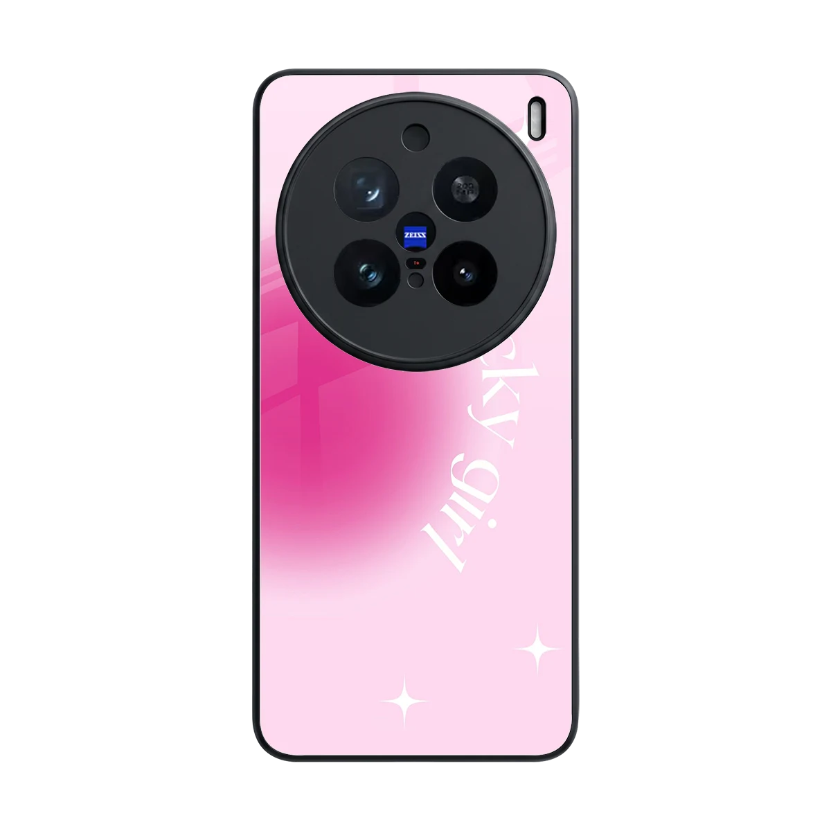 Lucky Girl Aesthetic back phone cover | glass case for vivo x200 pro
