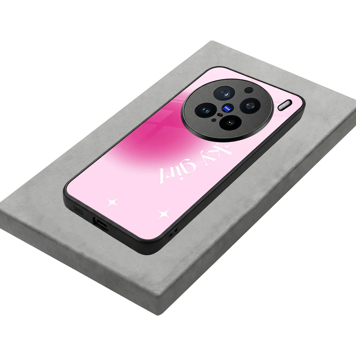 Lucky Girl Aesthetic stylish phone case for vivo x200 pro | glossy glass and slim fit