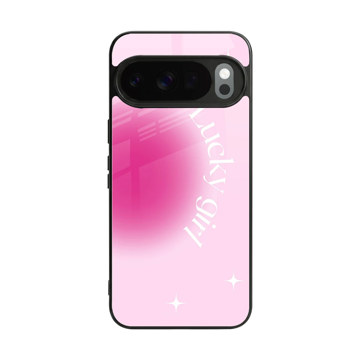Lucky Girl Aesthetic back phone cover | glass case for google pixel 10 pro