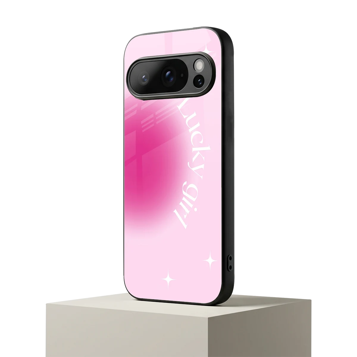 Lucky Girl Aesthetic google pixel 10 pro mobile cover | shockproof glass phone case