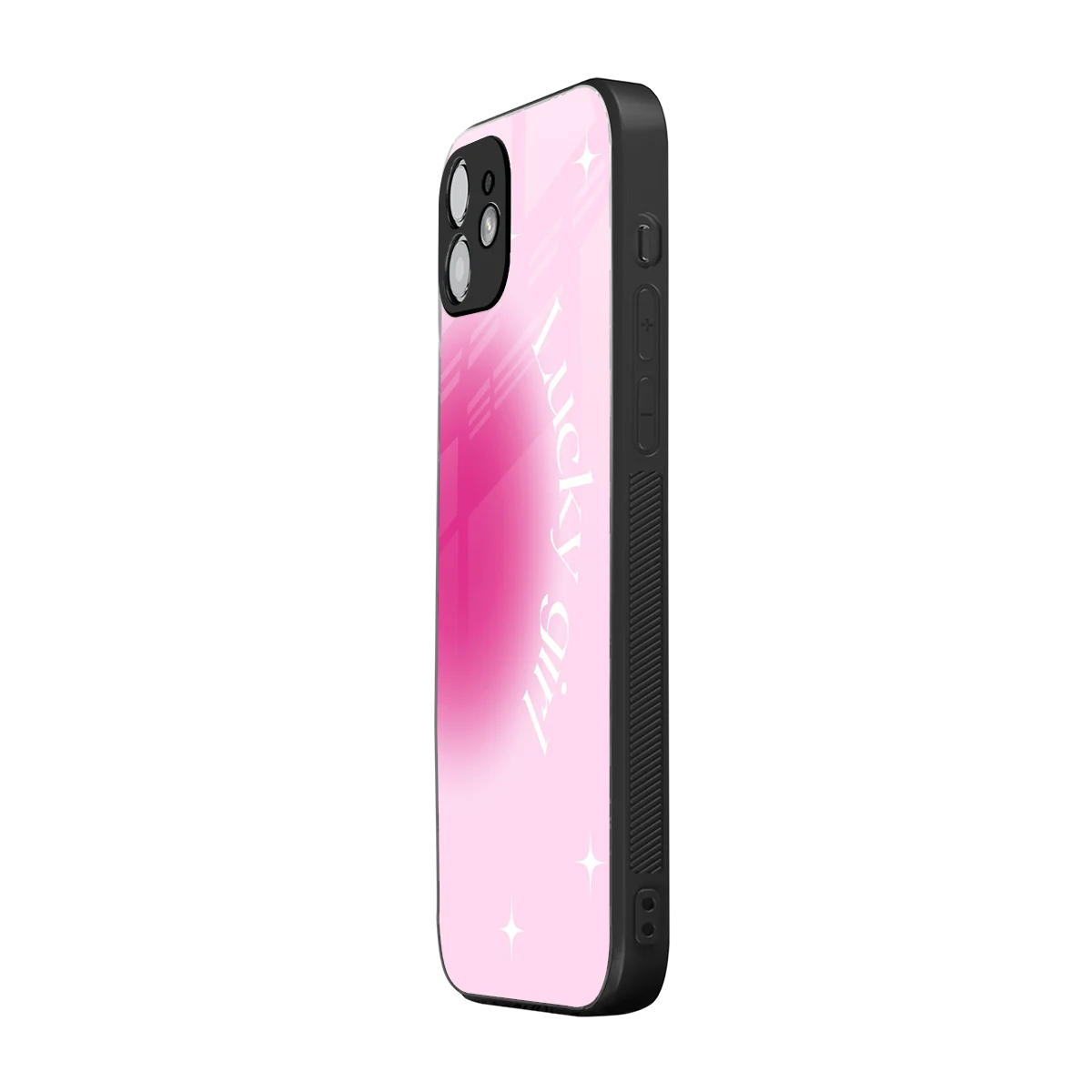Lucky Girl Aesthetic iphone 11 mobile cover | shockproof glass phone case
