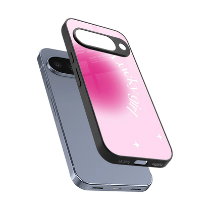 Lucky Girl Aesthetic sleek google pixel 10 cover with tempered glass back and TPU edges