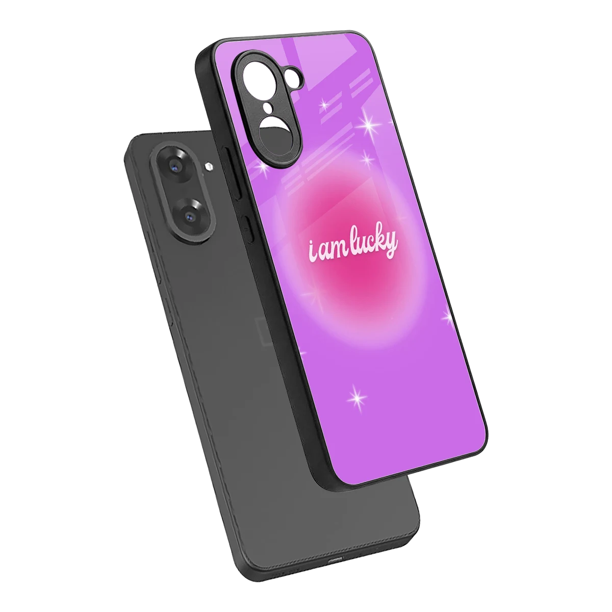 Lucky Me sleek oneplus nord ce5 5g cover with tempered glass back and TPU edges