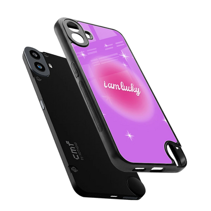 Lucky Me sleek cmf nothing phone 1 cover with tempered glass back and TPU edges