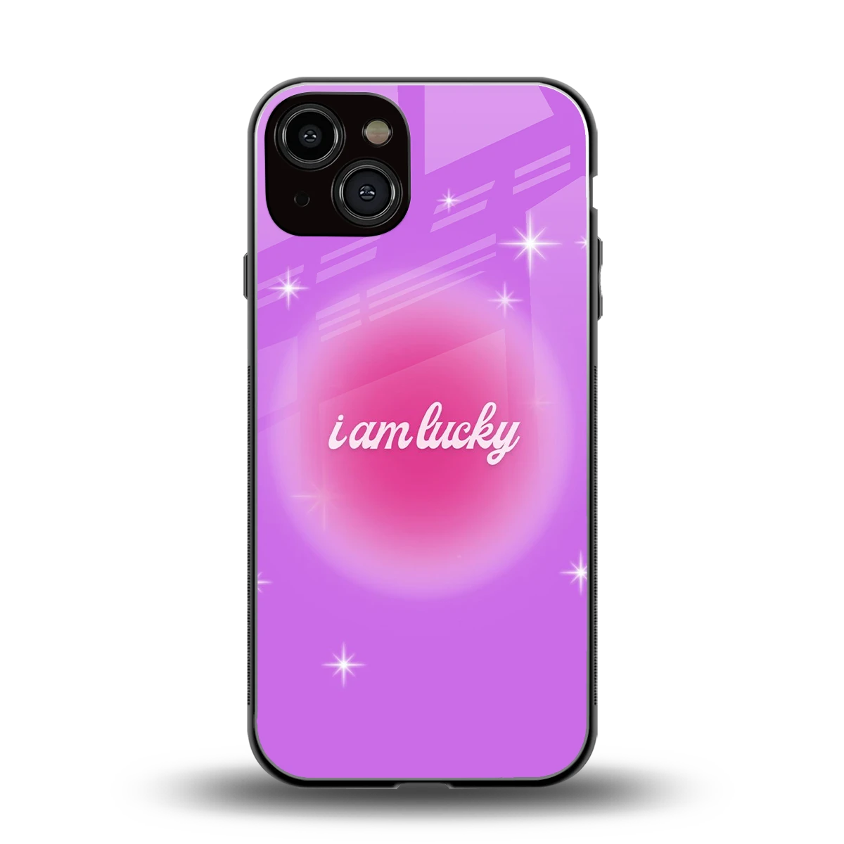Lucky Me back phone cover | glass case for iphone 13