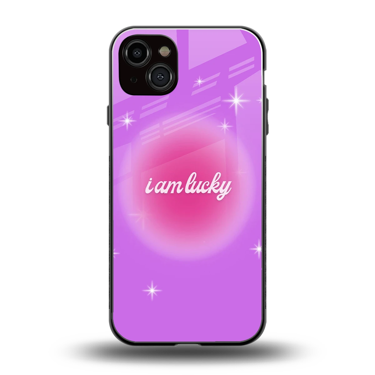 Lucky Me back phone cover | glass case for iphone 14 plus