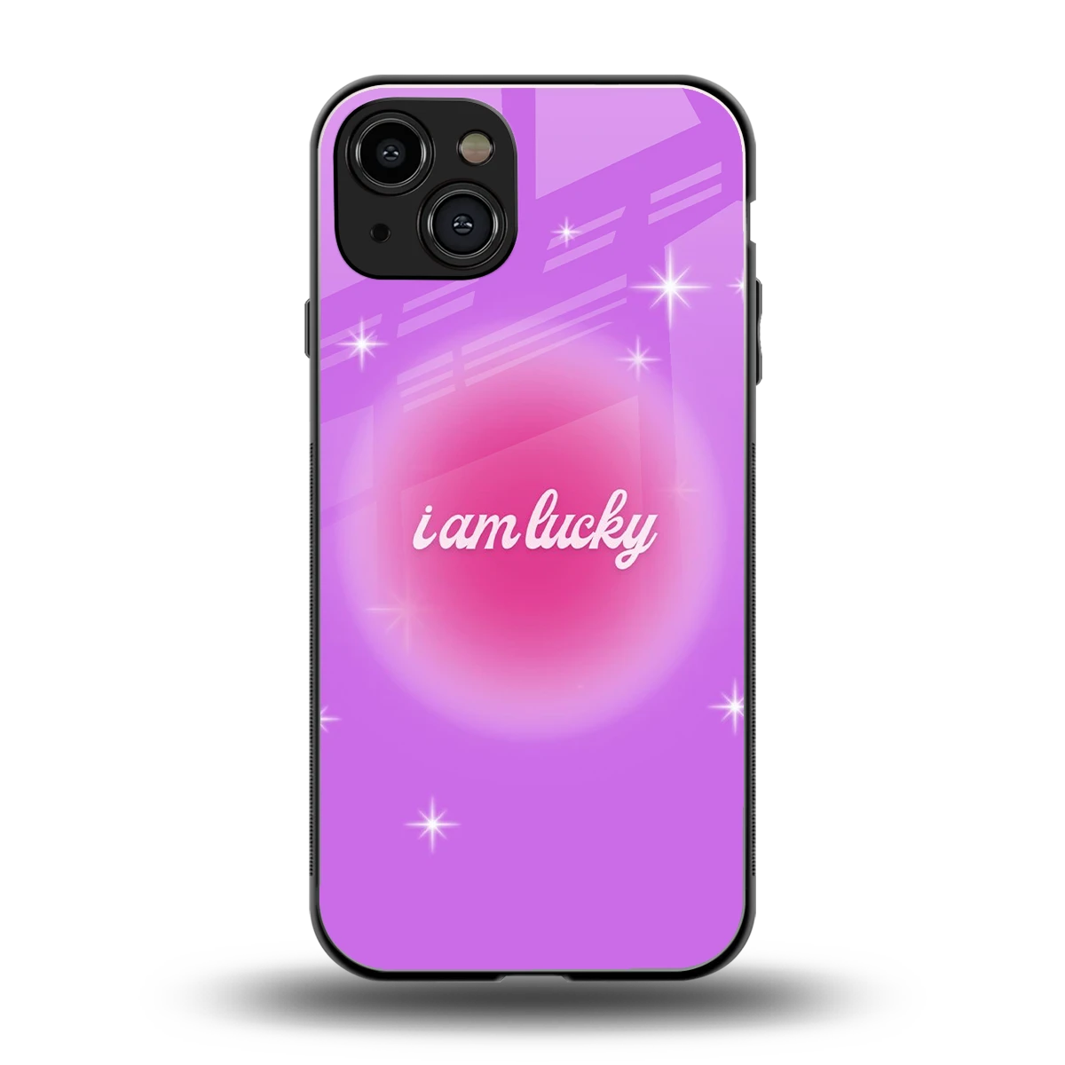 Lucky Me back phone cover | glass case for iphone 15