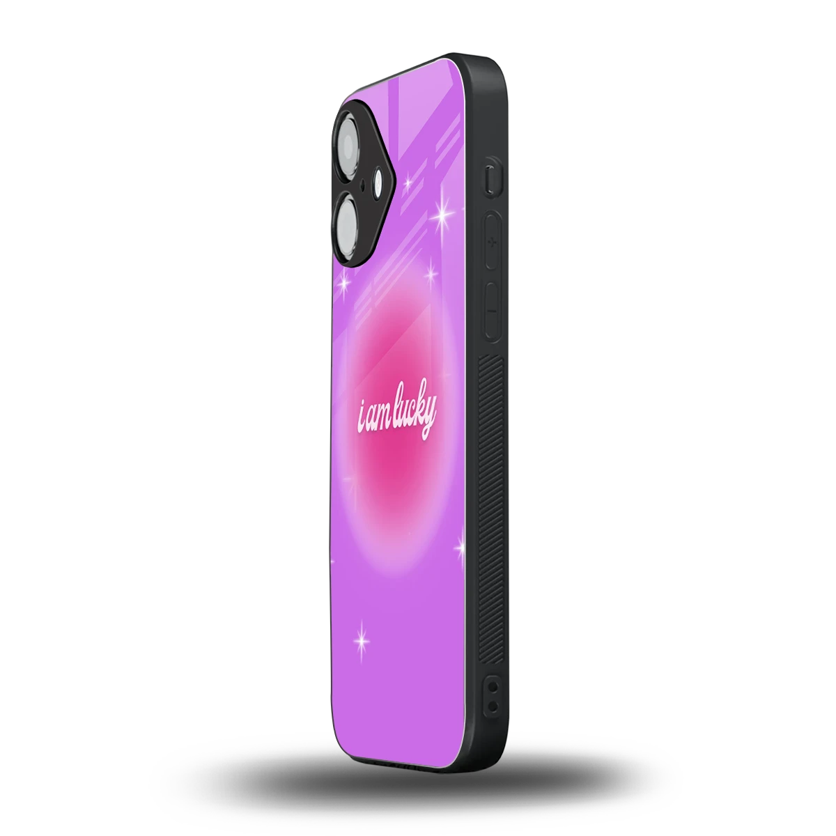 Lucky Me iPhone 16 mobile cover | shockproof glass phone case