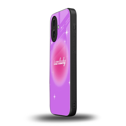 Lucky Me iphone 17 mobile cover | shockproof glass phone case