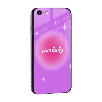 Lucky Me sleek iphone 6s cover with tempered glass back and TPU edges