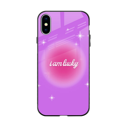 Lucky Me back phone cover | glass case for iphone x