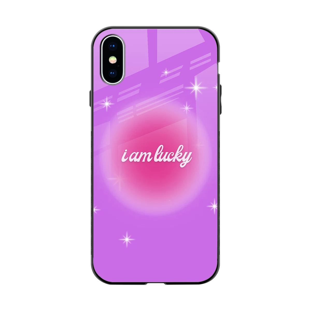 Lucky Me back phone cover | glass case for iphone xs