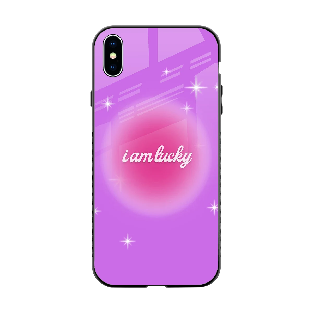 Lucky Me back phone cover | glass case for iphone xs max