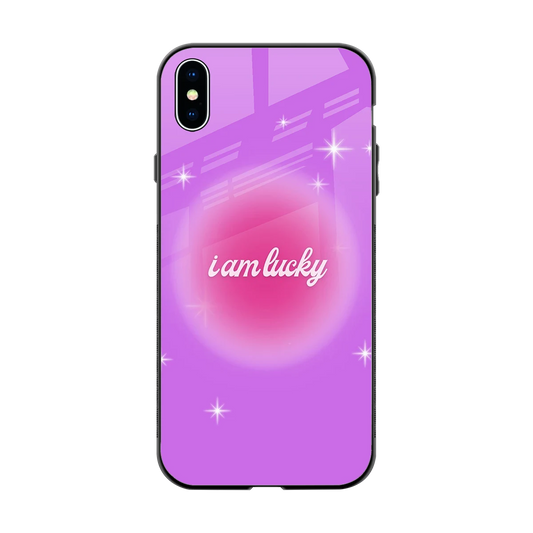 Lucky Me back phone cover | glass case for iphone xs max