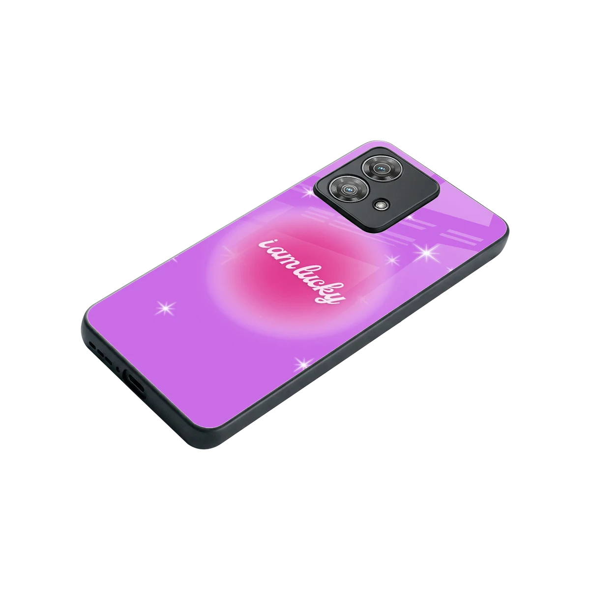Lucky Me stylish phone case for motorola edge 40 neo 5g | glossy glass and slim fit
