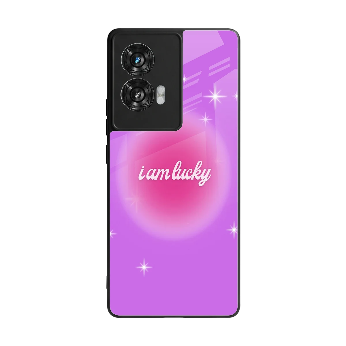 Lucky Me back phone cover | glass case for motorola edge 50 fusion