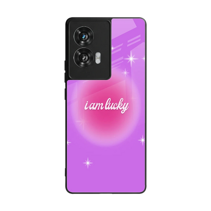Lucky Me back phone cover | glass case for motorola edge 50 fusion