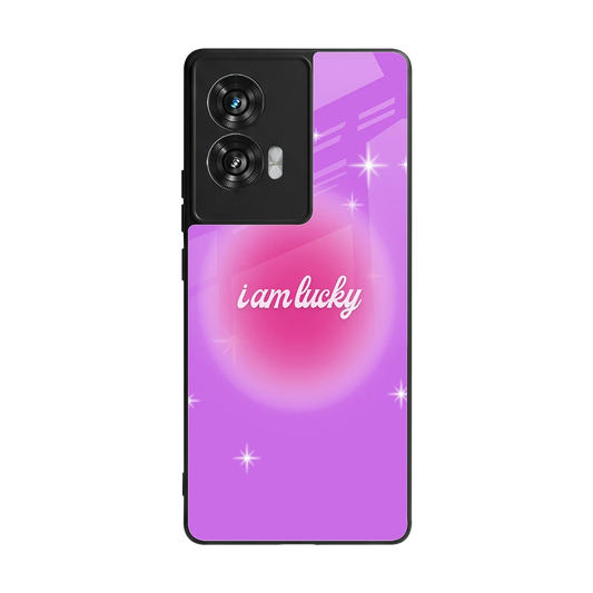 Lucky Me back phone cover | glass case for motorola edge 50 fusion