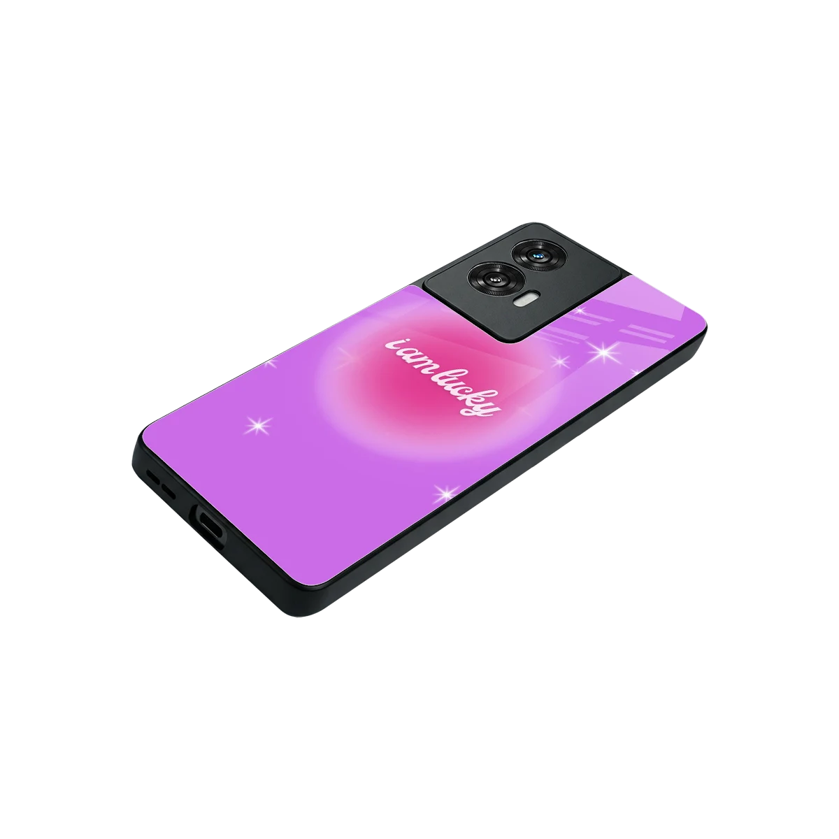 Lucky Me stylish phone case for motorola edge 50 fusion | glossy glass and slim fit