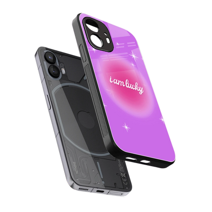 Lucky Me sleek nothing phone 2 cover with tempered glass back and TPU edges