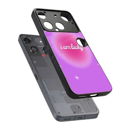 Lucky Me sleek nothing phone 3 cover with tempered glass back and TPU edges