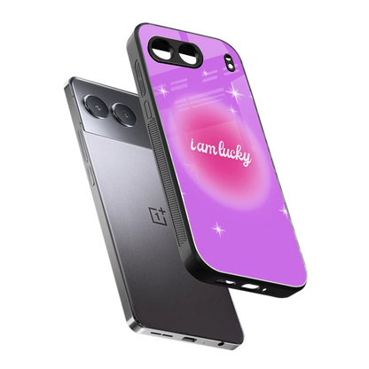 Lucky Me sleek oneplus nord 4 cover with tempered glass back and TPU edges