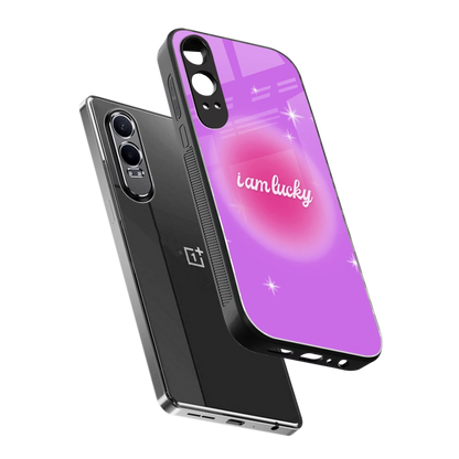 Lucky Me sleek oneplus nord ce 4 lite cover with tempered glass back and TPU edges