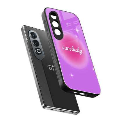 Lucky Me sleek oneplus nord ce 4 cover with tempered glass back and TPU edges